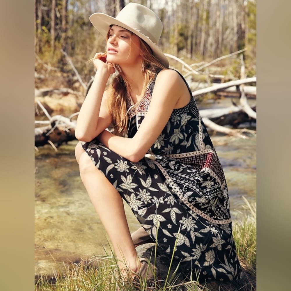 Anthropologie | Floreat Grasslands Midi Dress